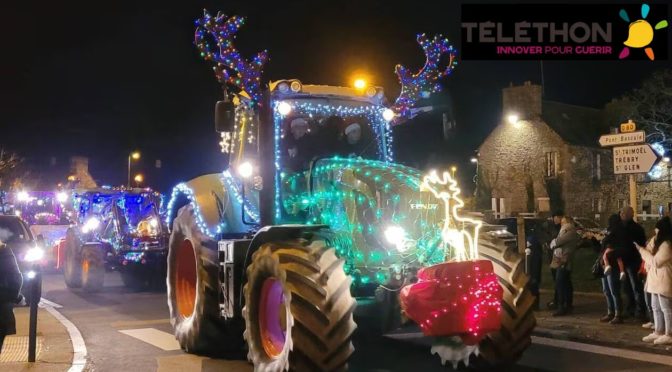 Défilé de tracteurs décorés le 6 décembre et repas, partenaire Téléthon